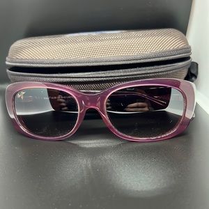 Maui Jim purple sunglasses with sport case